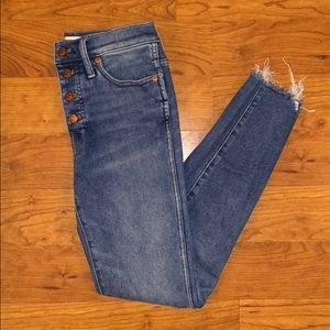 Madewell 10” HighRise Skinny Jeans in Cordova Wash